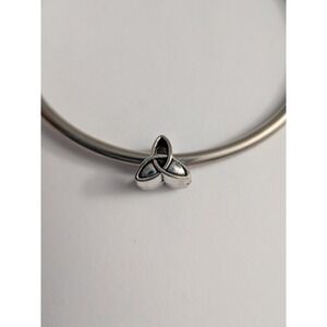 Celtic Trinity Knot Triquetra Bead Charm Silver Tone for Bracelet